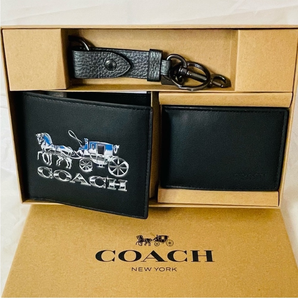 NWT Coach gift set 3 in one Men’s wallet - Picture 2 of 6